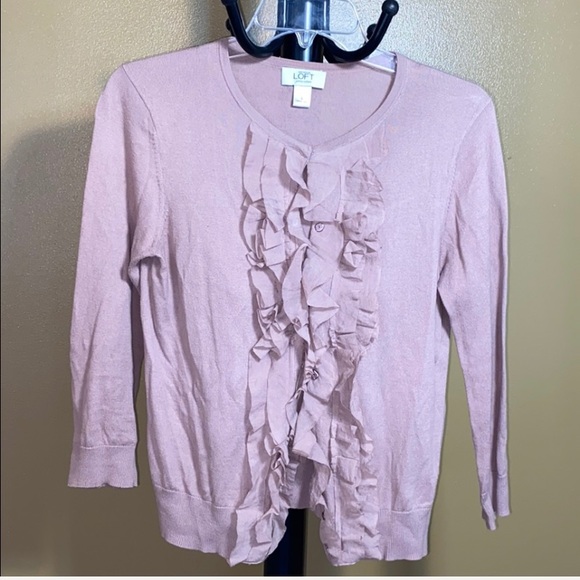 LOFT Tops - Loft cardigan blouse, light pink, small